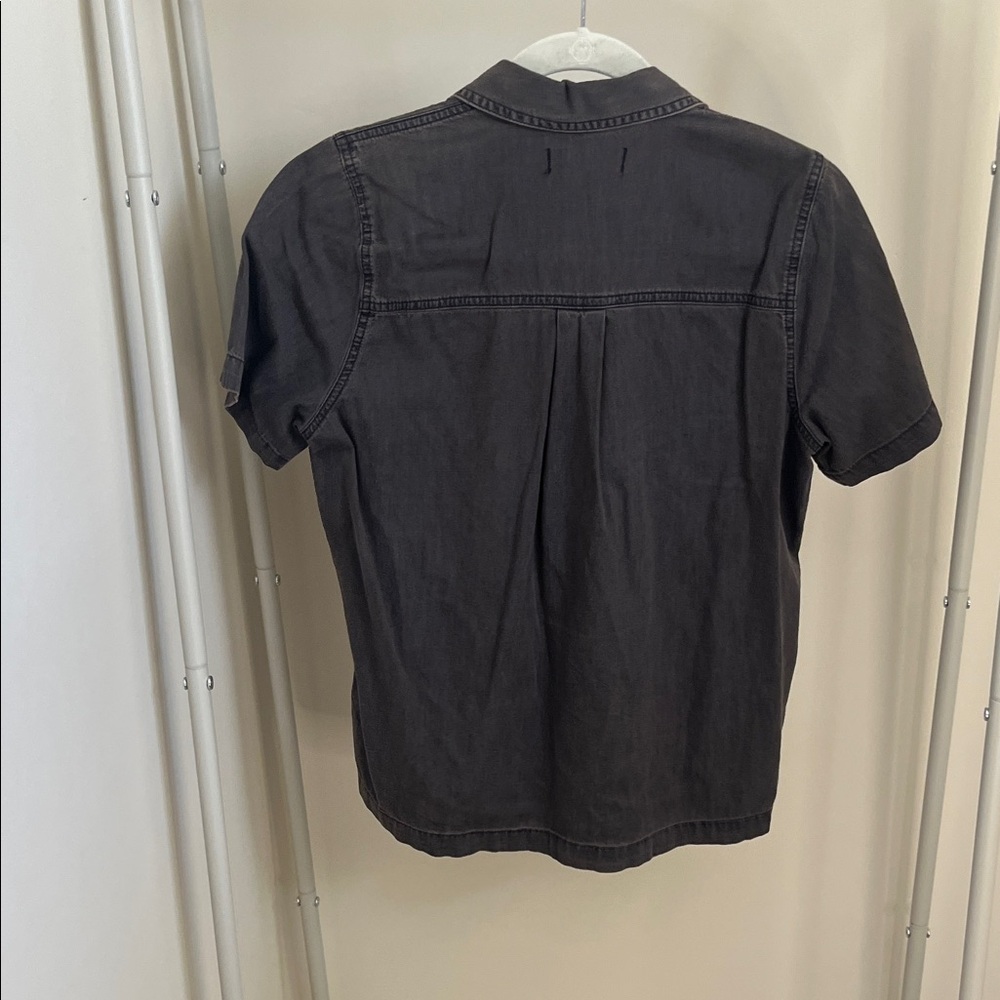 Madewell Dark Gray Short Sleeve Shirt - Picture 4 of 7
